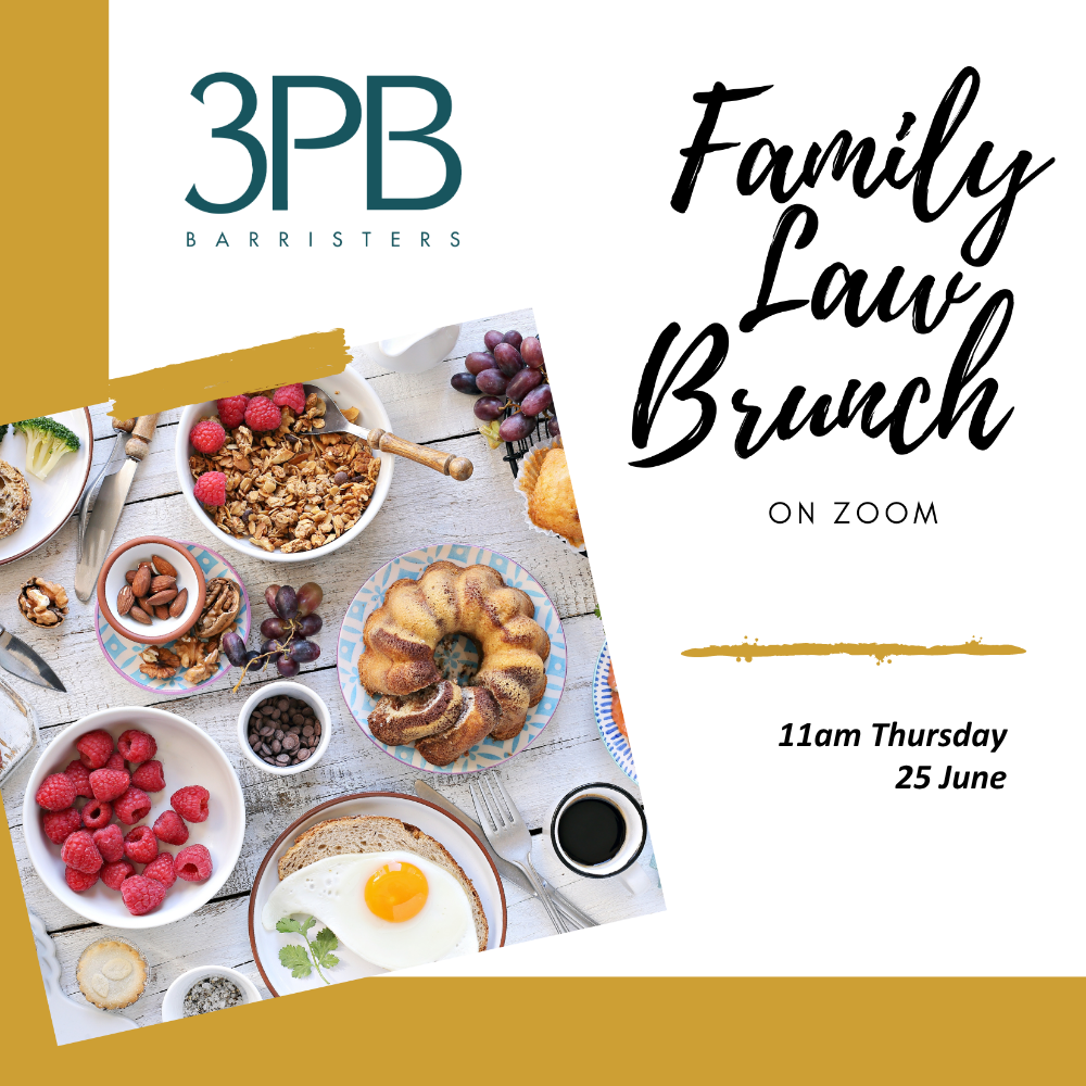 3PB Family Law Brunch - 25 June 11am on Zoom 1 3PB Family Law Brunch 25 June 2026