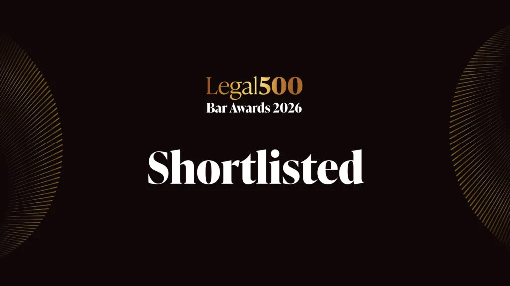 3PB shortlisted for two awards at the Legal 500 Bar Awards 2026 1 Bar Awards Marketing Images social shortlist 1024x576 1