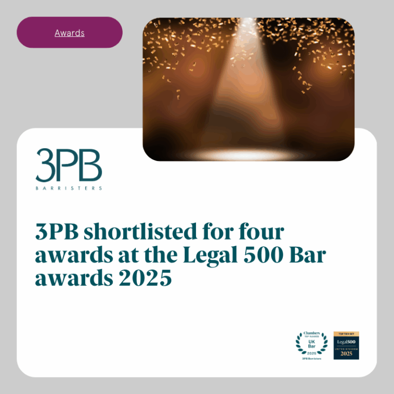 3PB Shortlisted For Four Awards At The Legal 500 Bar Awards 2025 | 3PB ...