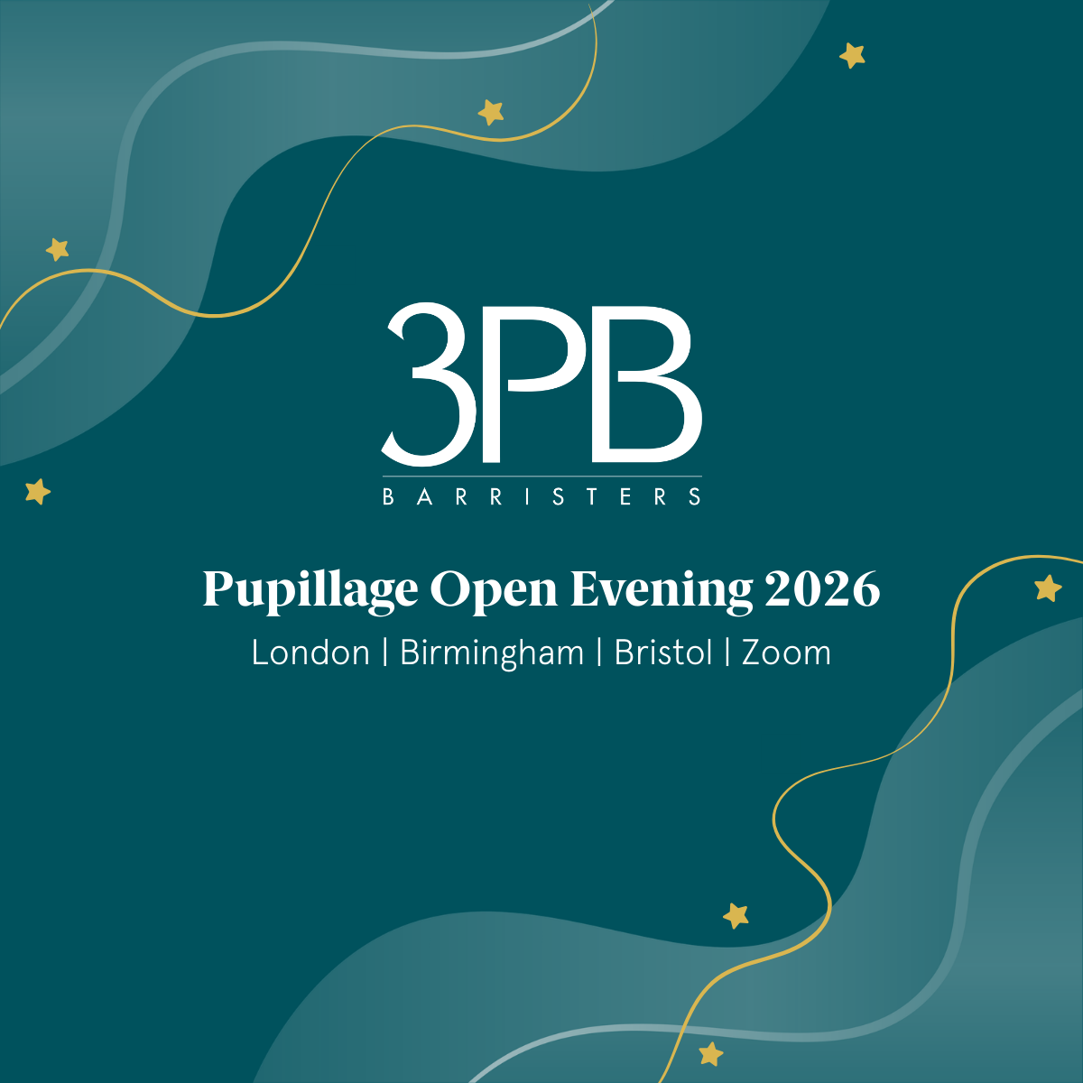 Pupillage Open Evening 2026 square banner