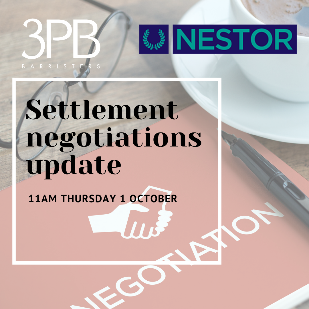 Settlement negotiations update Oct 2020