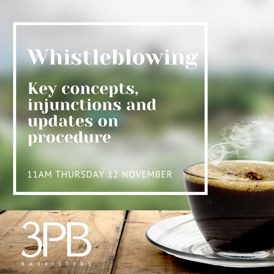 Employment Law webinar - 12th November 1 Whistleblowing image
