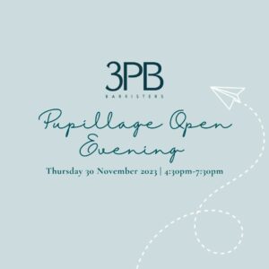 pupillage open evening 2023 website banner
